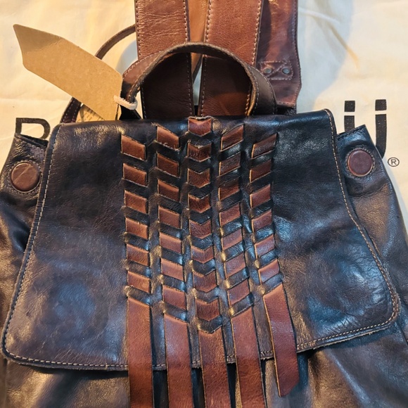 BEDSTU TEJI LEATHER BACKPACK - BLACK TEAK RUSTIC New with Tags and Dust Bag - Picture 16 of 16
